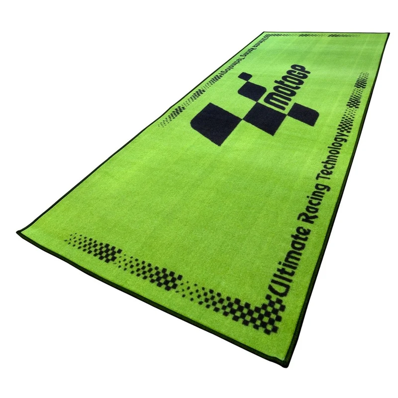 Tapis de Garage Moto MotoGP Officiel Vert | 190x80cm | Ultimate Racing Technology