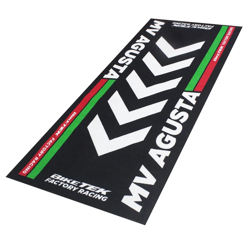 Tapis de Garage Moto MV Agusta | 190x80cm | Biketek Series 4 | Homologué FIM