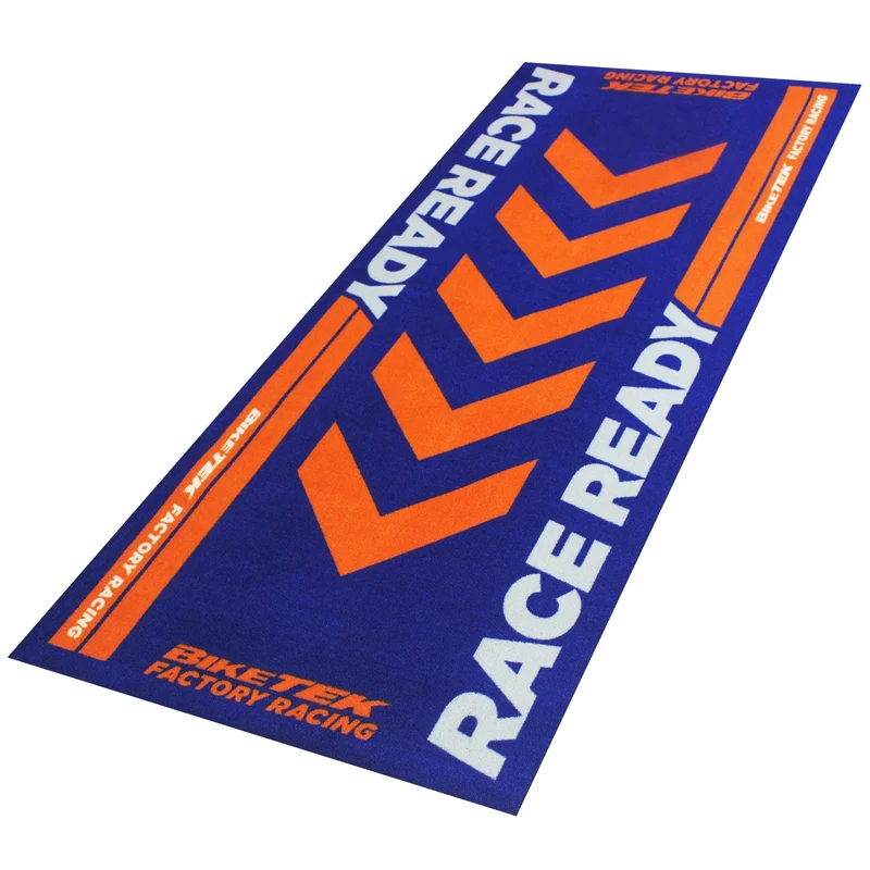 Tapis de Garage Moto Race Ready | 190x80cm | Biketek Series 4 | Homologué FIM