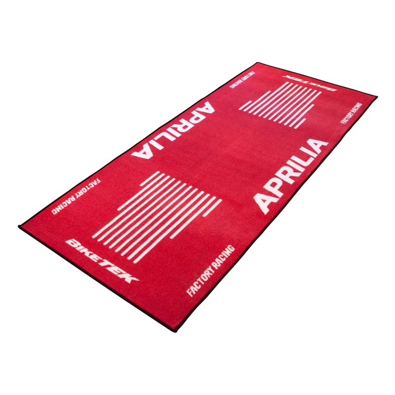 Tapis de Garage Moto Aprilia Factory Racing | 190x80cm | Biketek Series 3