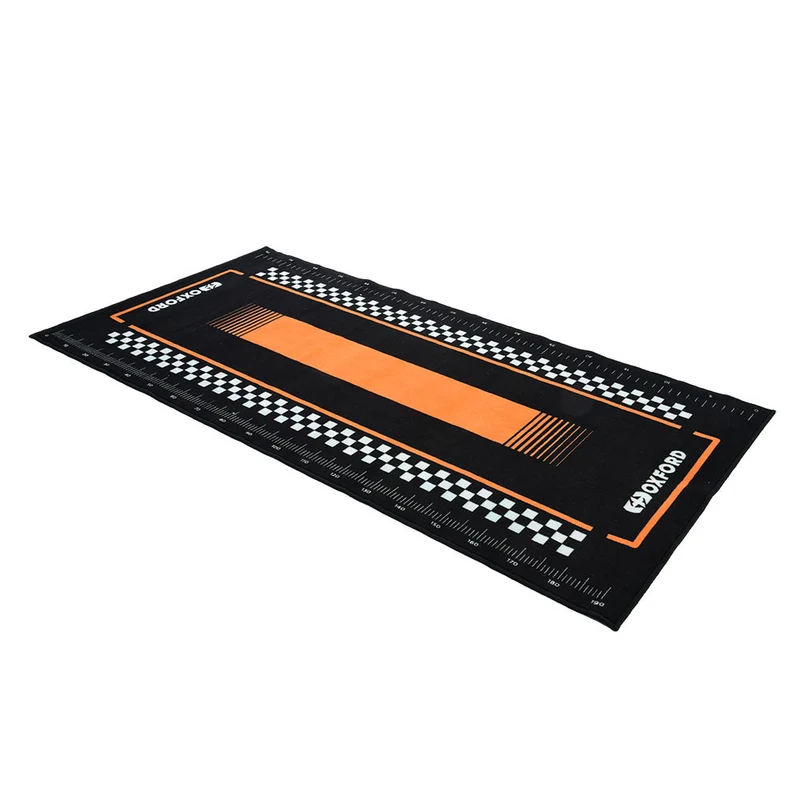 Tapis d'Atelier Moto Oxford Pitlane Orange 200x100cm — Garage & Paddock Moto