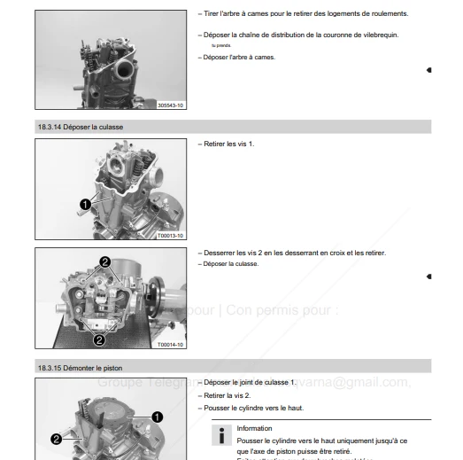manuel d'atelier Husqvarna 701 supermoto 2016 pdf français