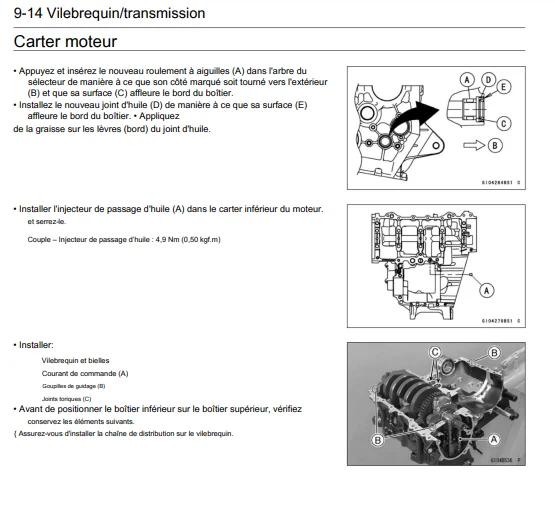 Manuel d'atelier Kawasaki ZX6R Ninja 2012 pdf français