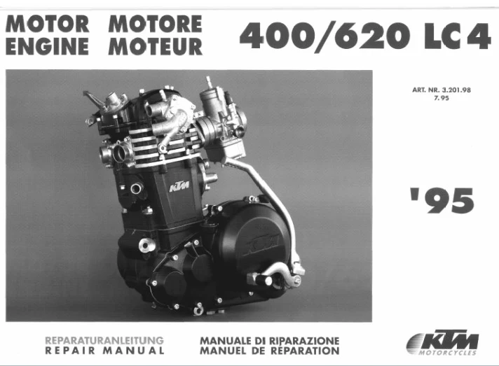 Manuel d'atelier KTM 400 620 LC4 1995 Docautomoto