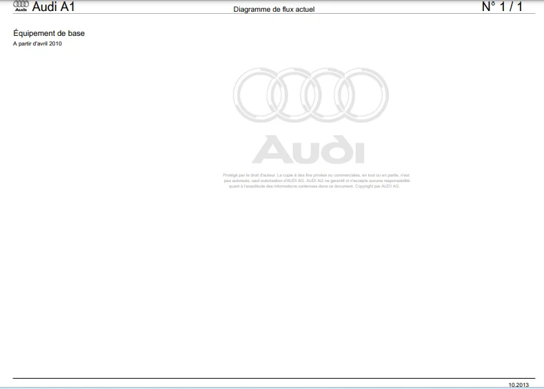 Manuel d'atelier Audi A1 2011 2018 en français