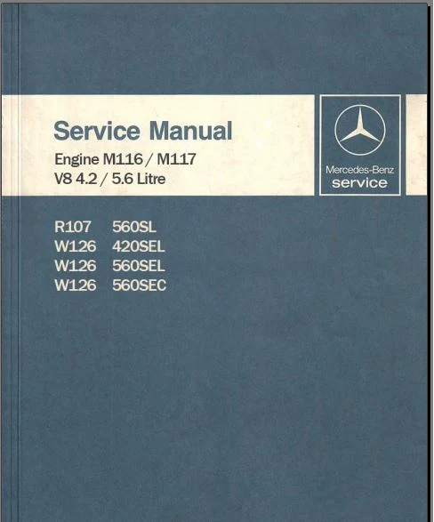 manuel d'atelier Mercedes 420 à 560 pdf en anglais