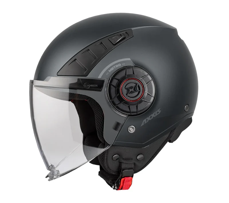 AXXIS OF513B METRO S SOLID V2 A2 CASCO DE MOTO TITANIUM MATE