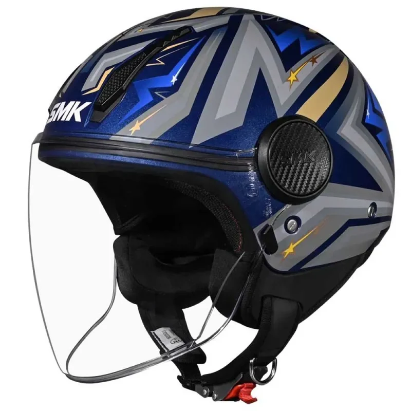 SMK CASCO JET LAMINAR STARZ DECORADO BRILLO (GL565)