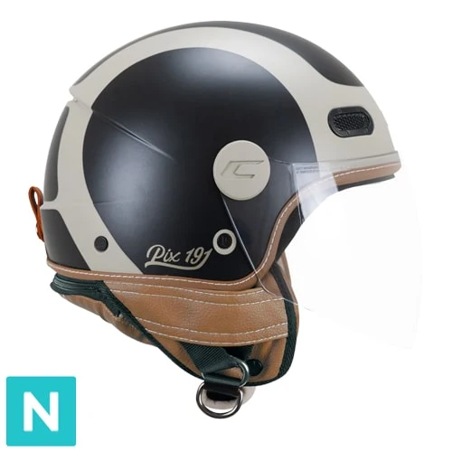 CGM 191G PIX SPRINT CASCO DE MOTO BEIGE NEGRO OPACO LARGO