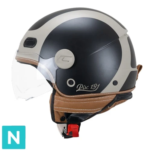 CGM 191G PIX SPRINT CASCO DE MOTO BEIGE NEGRO OPACO Contorneado