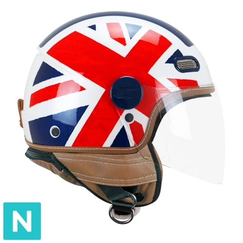 CGM 191K PIX UK CASCO DE MOTO BLANCO AZUL ROJO LARGO