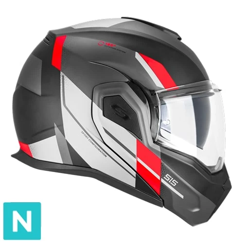 CGM 515G VERSO SPORT CASCO DE MOTO NEGRO ROJO FLUO OPACO