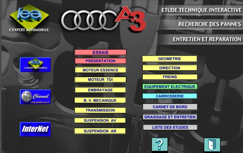 manuel d'atelier Audi A3 1998 essence diesel