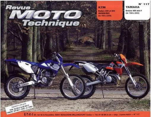 manuel de réparation Yamaha 400 WRF 1998 2000