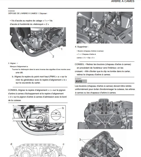 manuel d'atelier Yamaha 250 YZF 2020