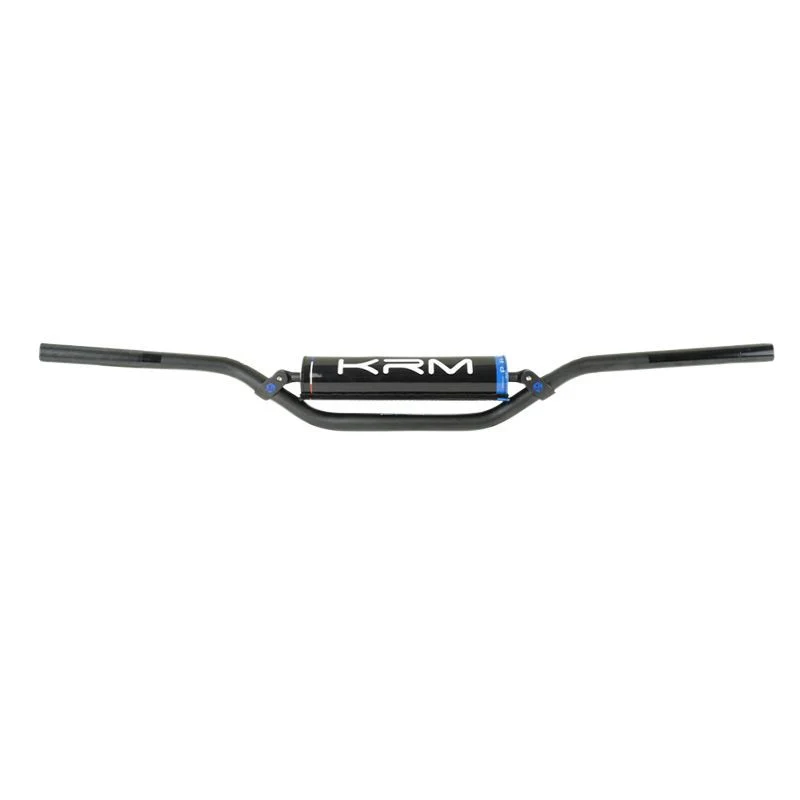Guidon Moto Noir/Bleu Alu KRM Pro Ride 22,2mm