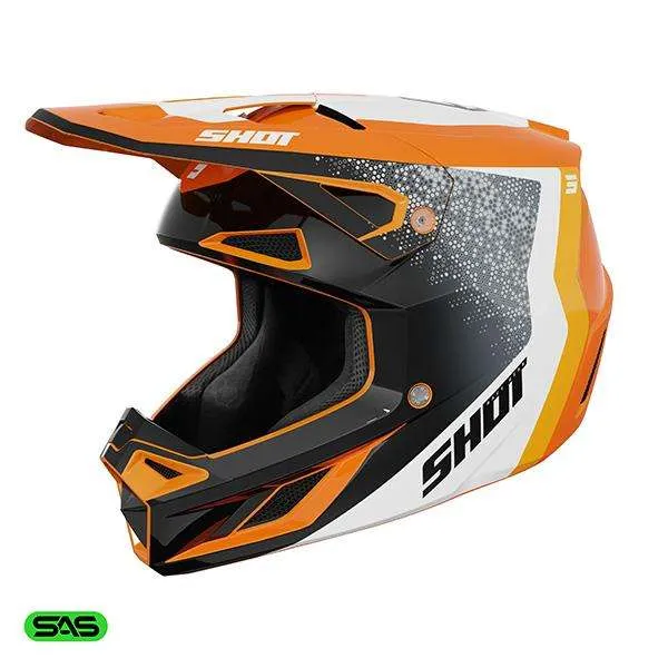 SHOT SPEED HYBIRD CASCO DE MOTO NARANJA BRILLANTE