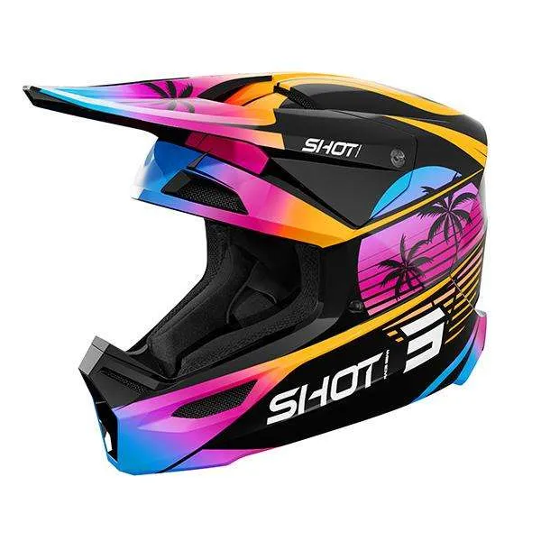 SHOT FURIOUS MIAMI CASCO DE MOTO NARANJA BRILLANTE