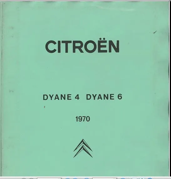 Manuels d'atelier et de réparation Citroën Dyane