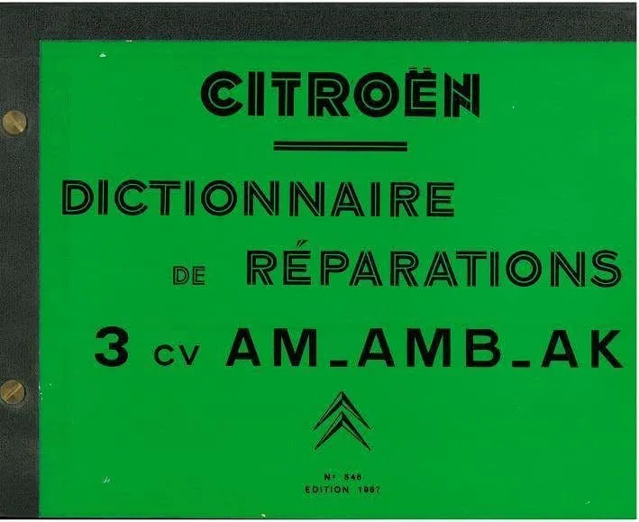 Manuels d'atelier Citroën Ami 6 AK 350