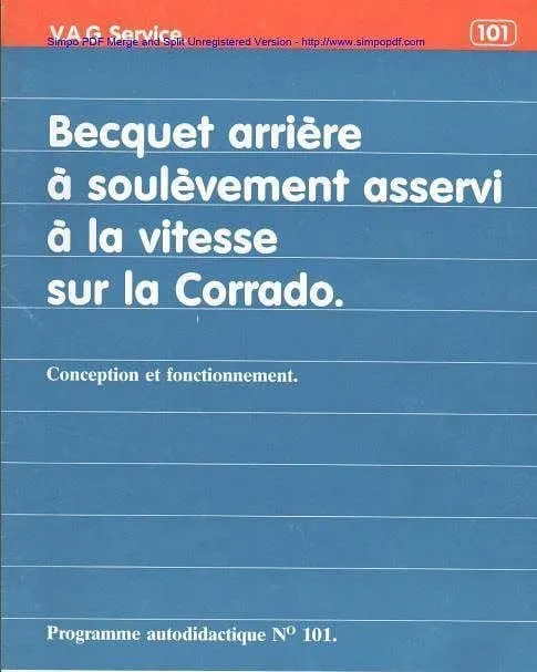 manuels d'atelier Volkswagen Corrado tous modèles