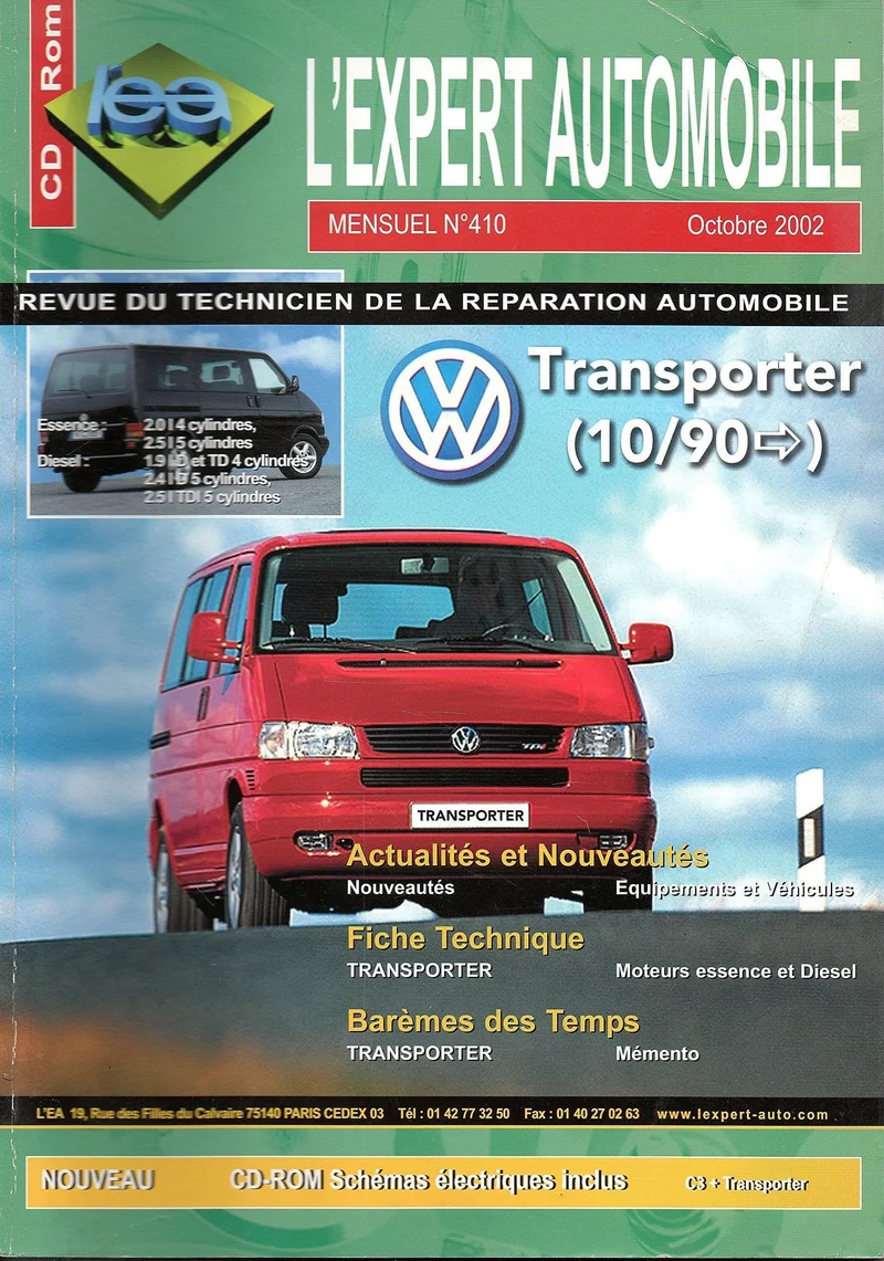 manuels d'atelier Volkswagen Transporter T4 1990 a 2002