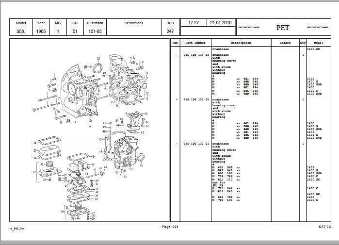 Manuels d'atelier Porsche 356 ABC