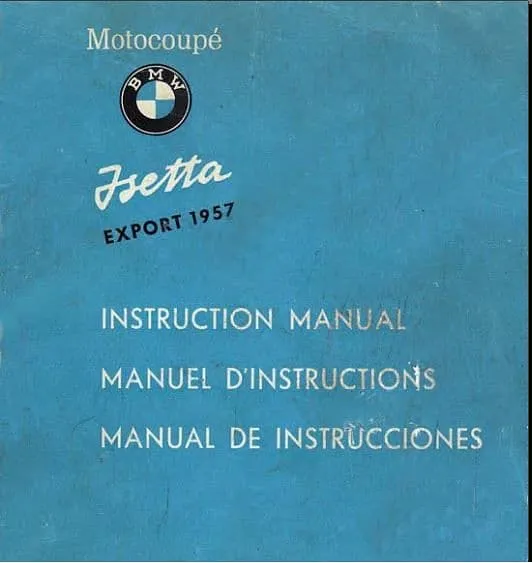 manuels d'atelier Isetta Velam et BMW