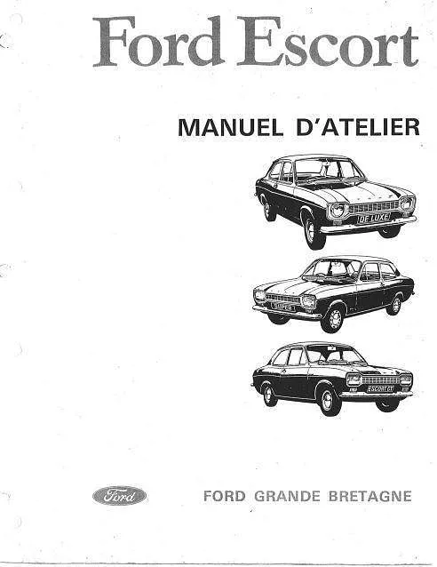 Manuels d'atelier Ford Escort Mk 1 ,Mexico et Mk2 français