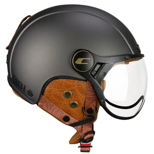 CGM 801V JET EBI VINTAGE Abierto Casco Grafito Satinado