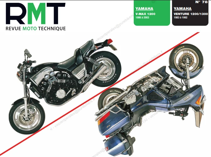 Manuel de réparation Yamaha 1200 Vmax et Venture