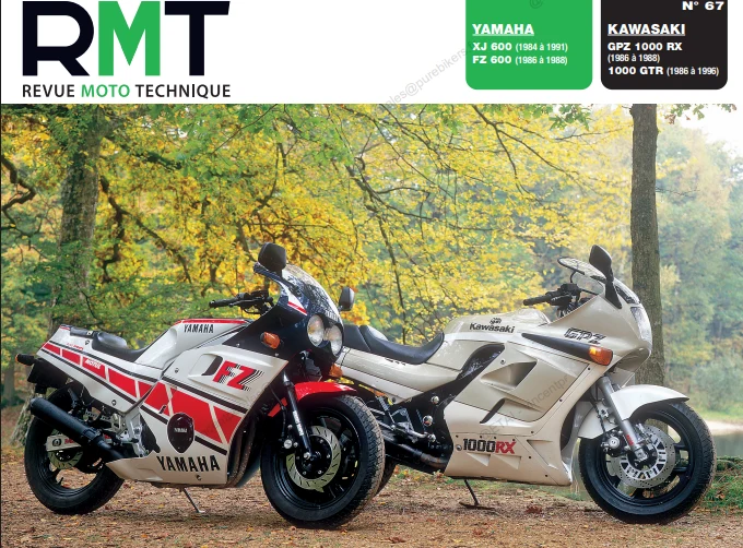 Manuel de réparation Kawasaki 1000 GPZ et GTR 1986