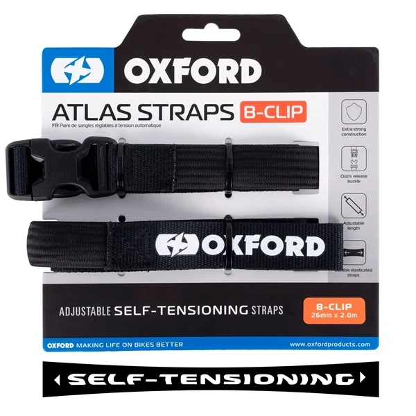 Oxford Products Atlas B-Clip Straps — 1.2 m 26 mm