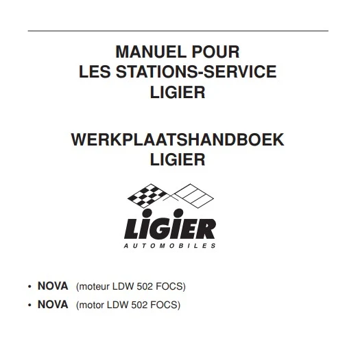 manuel d'atelier Ligier Nova
