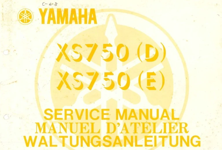 Manuel d'atelier Yamaha XS 750 1978 français