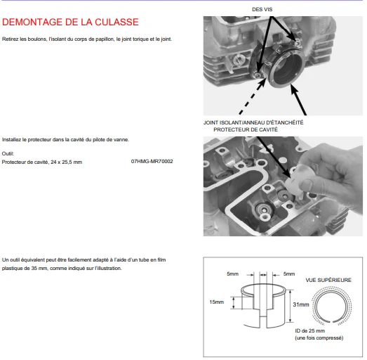 Manuel d'atelier Honda XRE 300 2015 français