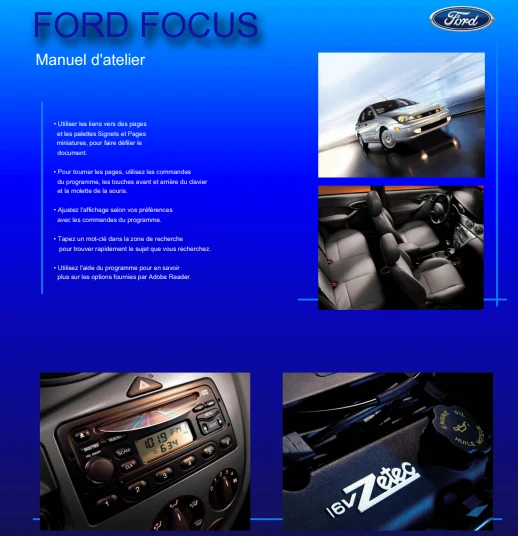 Manuel d'atelier Ford Focus 2002 en français
