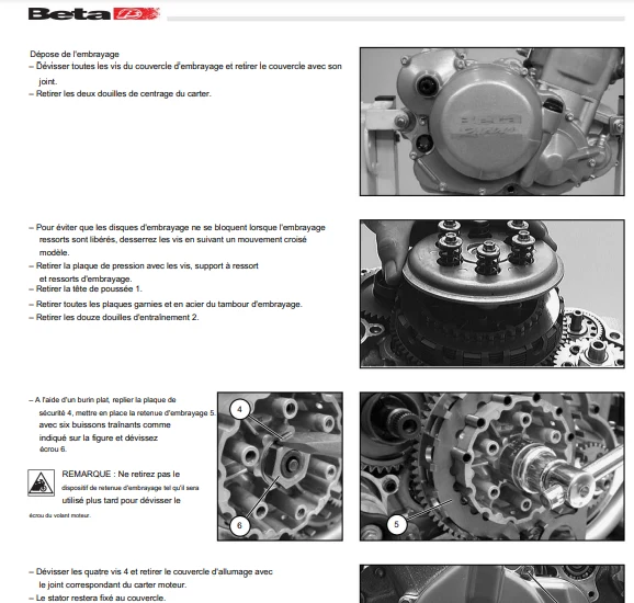 Manuel d'atelier Beta 400 450 525 RR 2009 français