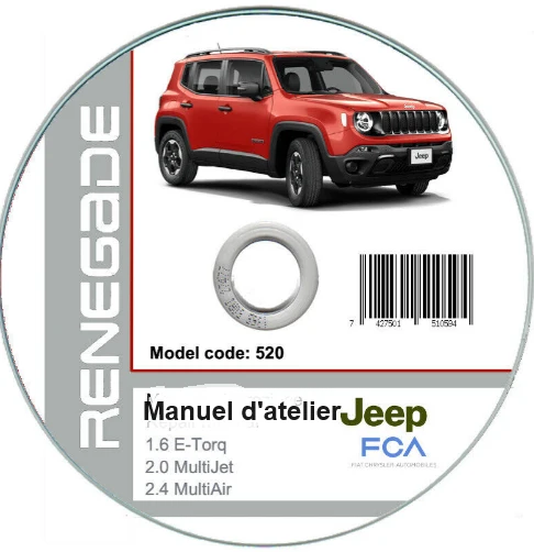 Manuel d'atelier Jeep Renegade 2015 français