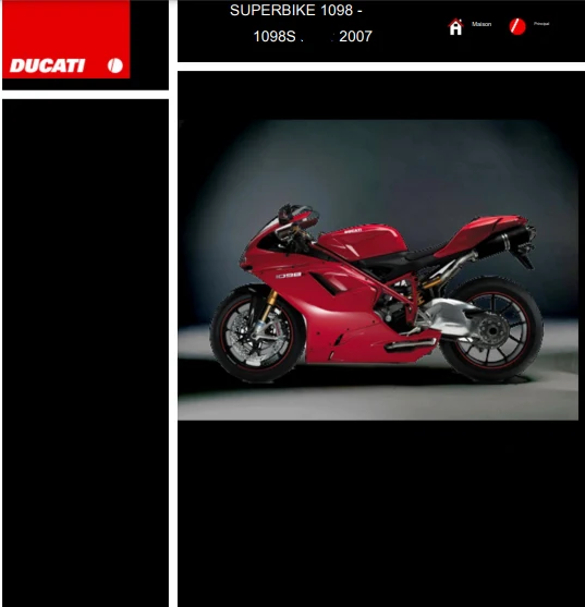 manuel d'atelier Ducati superbike 1098 S 2007 français