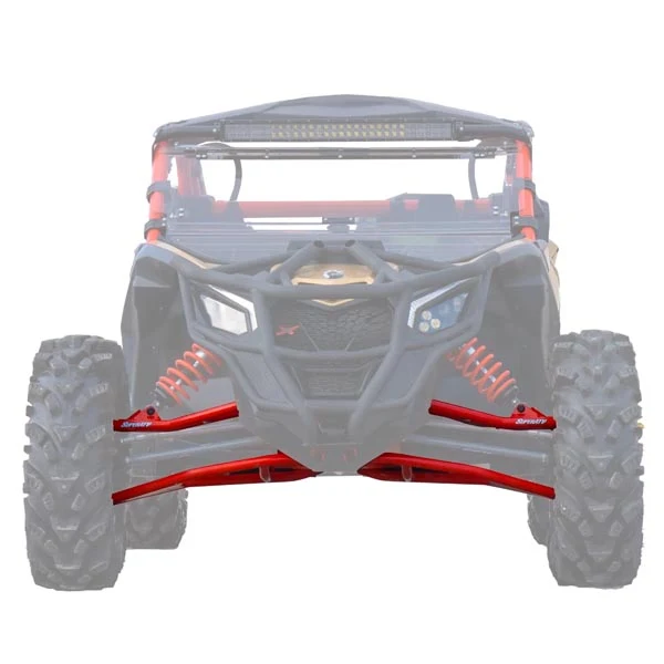 SuperATV High-Clearance A-Arms - Red (AA-CA-X3RS-002-HC-14)