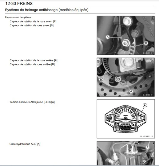 Manuel d'atelier kawasaki ER6F 2012 français