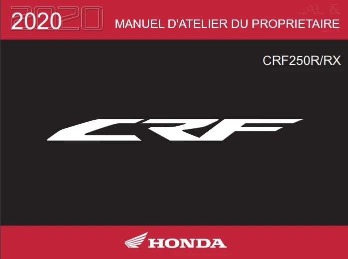 Manuel d'atelier Honda CRF 250 2020 français
