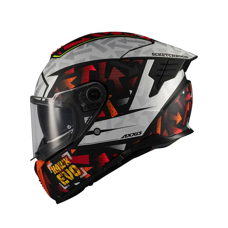 AXXIS FF122SV HAWK EVO SV SKETCHBOOK B2 CASCO DE MOTO MATE