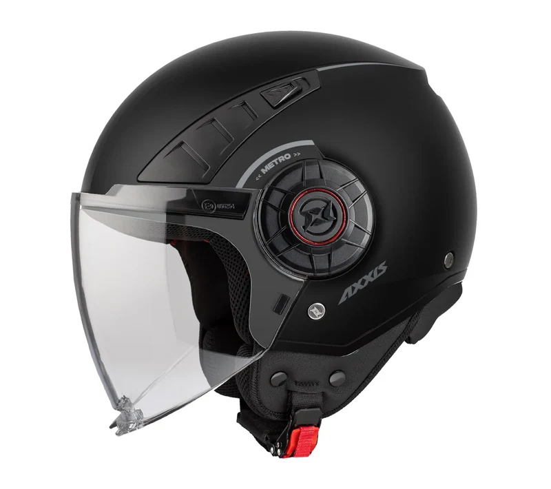 AXXIS OF513B METRO S SOLID V2 A1 CASCO DE MOTO NEGRO MATE