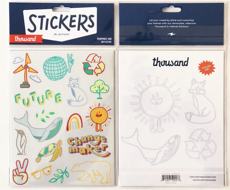 Pack d'autocollants réfléchissants amovibles Enfant Thousand Jr. Activist