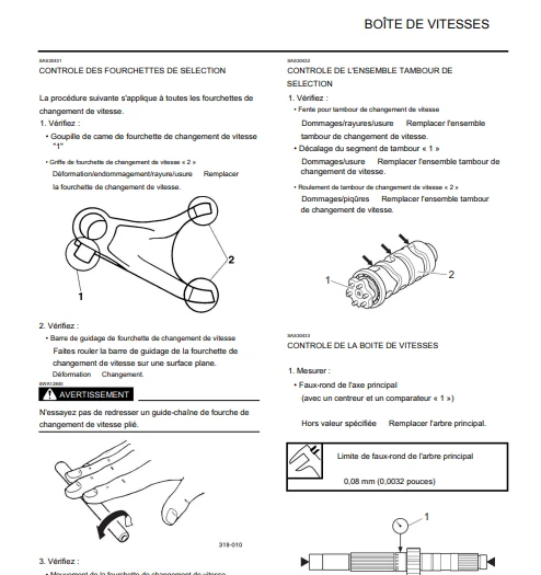 Manuel d'atelier yamaha MT 03 2021 français