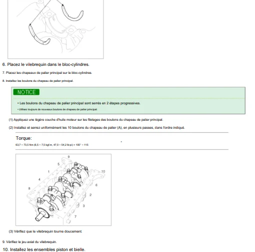 Manuel d'atelier Hyundai Kia moteur 2L9 Diesel