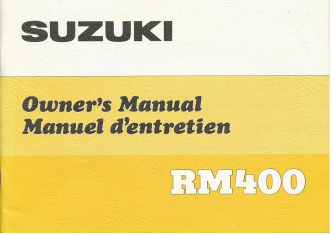 Manuel d'entretien Suzuki RM 400 78