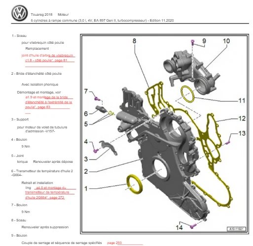 Manuel d'atelier Volkswagen Touareg 2018 français